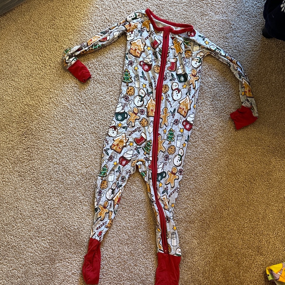 Little Sleepies Holiday Print Kids One Piece